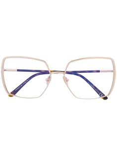 TOM FORD Eyewear очки в двухцветной квадратной оправе