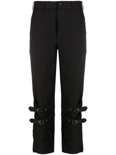 Black Comme Des Garçons укороченные брюки с пряжкой