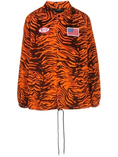R13 куртка-рубашка с тигровым принтом