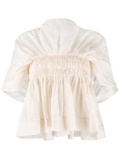 Molly Goddard расклешенная блузка со складками