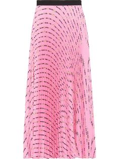 Miu Miu плиссированная юбка с цветочным принтом