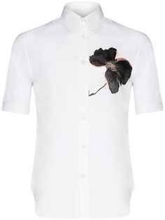 Alexander McQueen рубашка с вышивкой