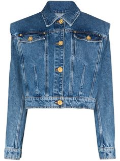 Versace укороченная джинсовая куртка