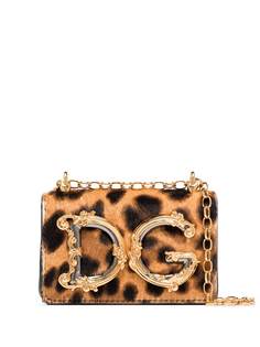 Dolce & Gabbana сумка DG Girls с леопардовым принтом