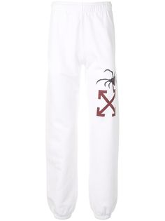 Off-White спортивные брюки с принтом Arachno