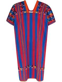 Pippa Holt полосатое платье-кафтан с вышивкой
