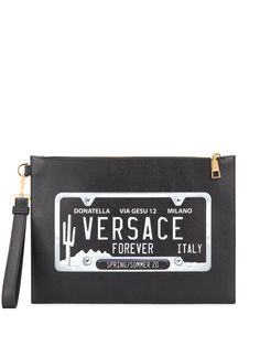 Versace клатч с логотипом