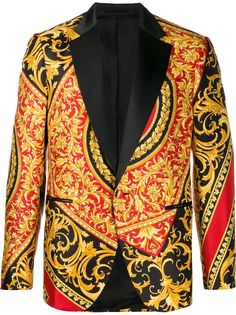 Versace пиджак с принтом Barocco