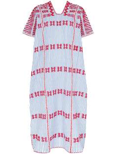 Pippa Holt полосатое платье-кафтан длины миди с вышивкой