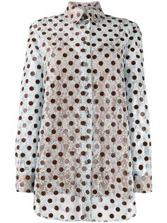 Marco De Vincenzo рубашка с вышитым узором в горох