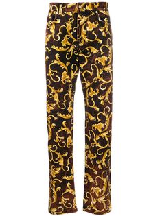 Versace джинсы с принтом Baroque