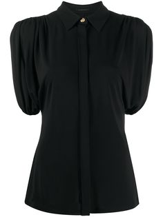Versace блузка со сборками на рукавах