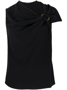 Versace блузка со сборками без рукавов