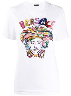 Versace футболка с декором Medusa