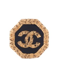 Chanel Pre-Owned брошь 1993-го года с логотипом CC