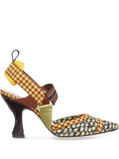 Fendi туфли Colibri с ремешком на пятке