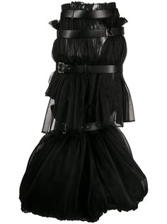 Comme Des Garçons Noir Kei Ninomiya длинная юбка с ремешками