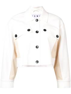 Proenza Schouler White Label укороченная куртка с принтом в стиле милитари
