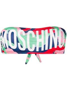 Moschino лиф-бандо с камуфляжным принтом
