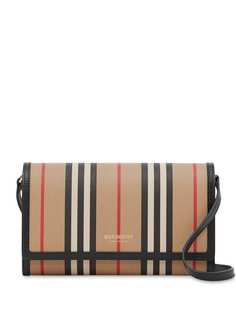 Burberry кошелек через плечо Icon с полосками
