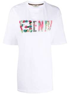 Fendi футболка с вышитым логотипом FF