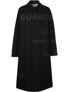 Burberry тренч миди с принтом Horseferry
