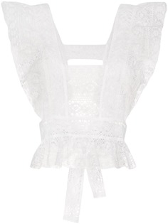 Masterpeace lace ruffle top