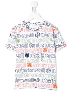 Roberto Cavalli Junior футболка с круглым вырезом и логотипом