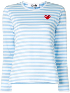Comme Des Garçons Play полосатая футболка с длинными рукавами и нашивкой-логотипом