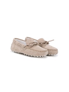 Tods Kids лоферы Gommino на шнуровке