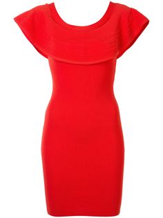Paule Ka приталенное платье с оборками на воротнике