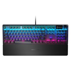 Клавиатура SteelSeries Apex 5 RU, USB, c подставкой для запястий, черный [64532]
