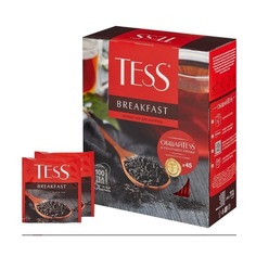 Чай Tess Breakfast черный классический 100пак. 180гр карт/уп. (1446-09)