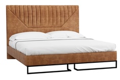 Кровать loft alberta браун (r-home) коричневый 180x140x230 см.