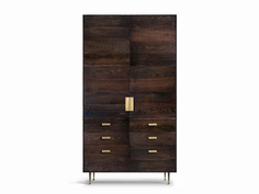 Шкаф платяной bullwood (acwd) коричневый 123x210x60 см.