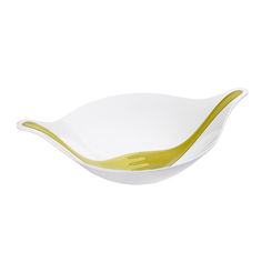 Салатница с приборами leaf l+ (koziol) белый 12 см.
