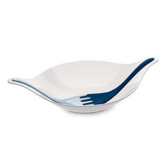Салатница с приборами leaf l+ (koziol) белый 12 см.