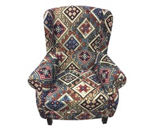 Кресло в восточном стиле келим (benin) мультиколор 87.0x100.0x88.0 см.