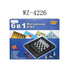 Настольная магнитная игра 6 в 1 Junfra Junfa Toys