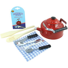 Набор игрушечной посуды ABtoys "Помогаю Маме", 8 предметов