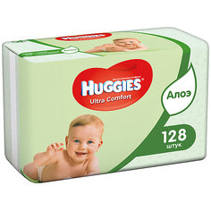Детские влажные салфетки Huggies Ultra Comfort с Алоэ 2х64, 128 шт.