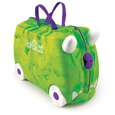 Чемодан на колесиках Динозавр зеленый Trunki