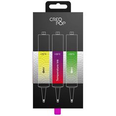 Чернила для 3D ручки Creopop 3В Чувствит.к темп-ре Yellow/Purple/Green(SKU010)