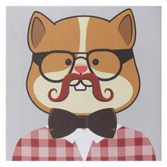 Картина на холсте «Hipster cat бежевый» 30х30 см