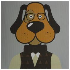 Картина на холсте «Hipster dog» 30х30 см