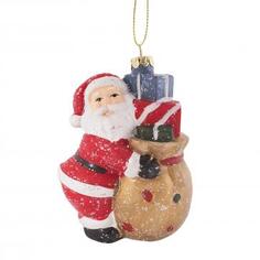 Украшение ёлочное «Санта с подарочками», 11 см