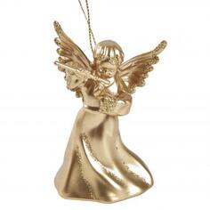 Украшение новогоднее «Ангел объёмный», пластик, цвет золото матовое