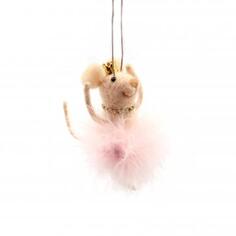 Украшение новогоднее «Мышка-балерина» 12 см