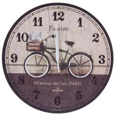 Часы настенные "велосипед" диаметр 28.5 см