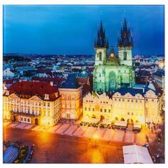 Картина на стекле 30х30 см «Прага Чехия»